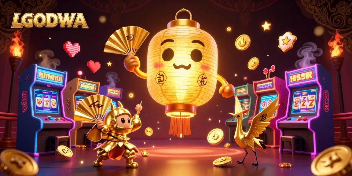 Engage with LGODEWA's vibrant casino experience featuring golden lantern spirit and colorful game elements.