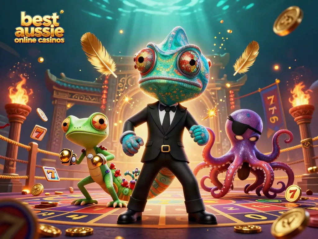 Experience exciting gameplay at the best aussie online casinos amidst thrilling 3D characters and elements.