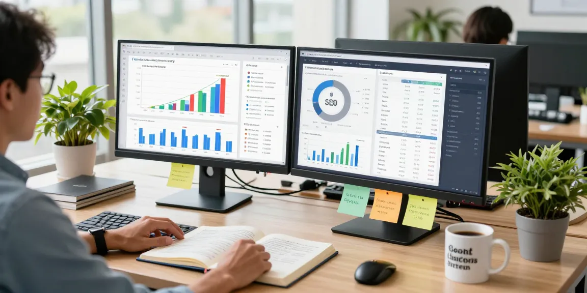 Digital marketing analysis at corluticaret.net showcasing data insights in a modern office setting.