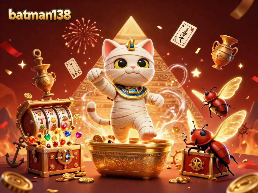 Experience thrilling wins with batman138 in a vibrant casino scene featuring unique gaming elements.