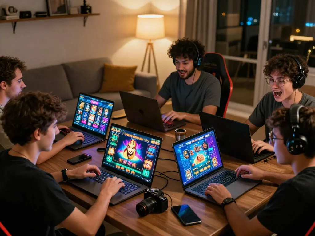 Koitoto players immersed in online gaming during an electrifying session.