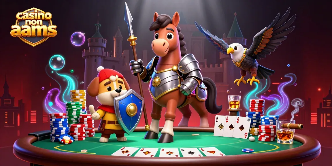 Giocatori emozionati nel casino non AAMS, circondati da fiches colorate e giochi di carte entusiasmanti.