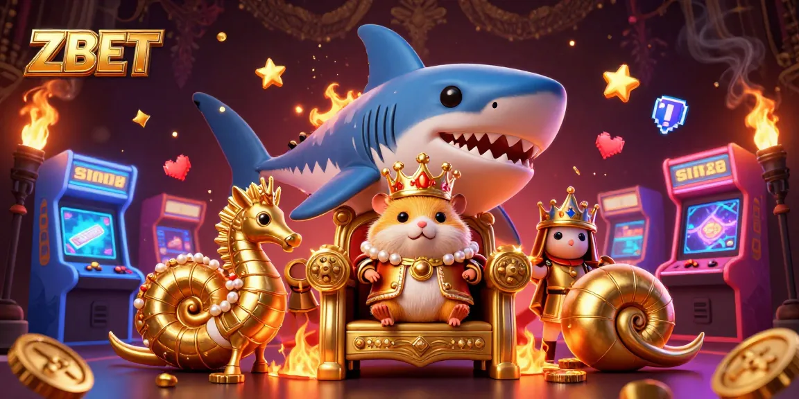 ZBET offers a thrilling gaming experience with vibrant 3D characters in a richly detailed casino setting.