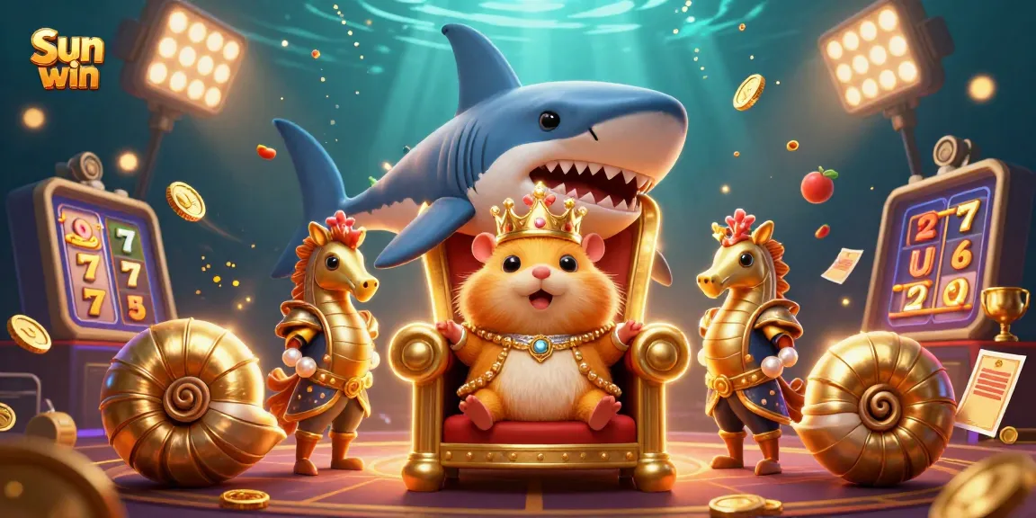 Engage with Sun win's thrilling casino experience featuring a fierce hamster king and dynamic slot elements.