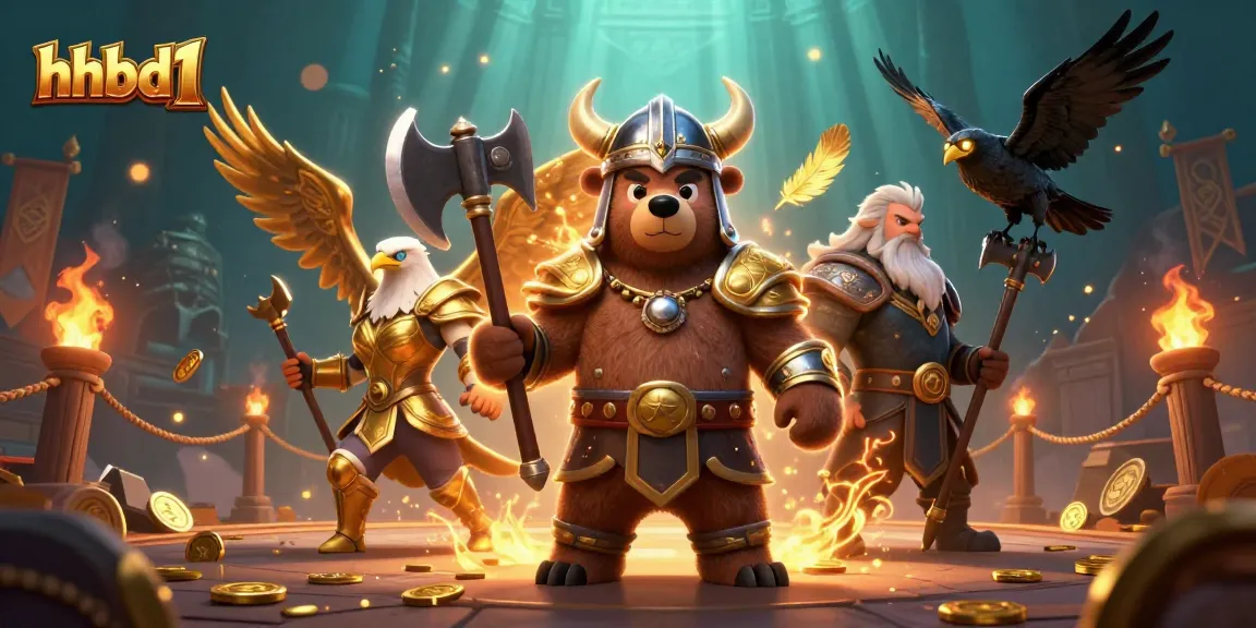 Catch the Viking berserker bear and Valkyrie eagle in epic battles at hhbd1 casino