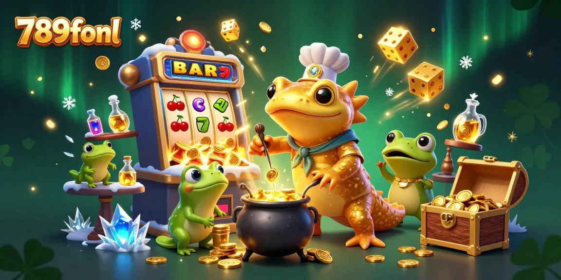 Experience thrilling gaming at 789fonl with vibrant casino elements and enchanting creatures.