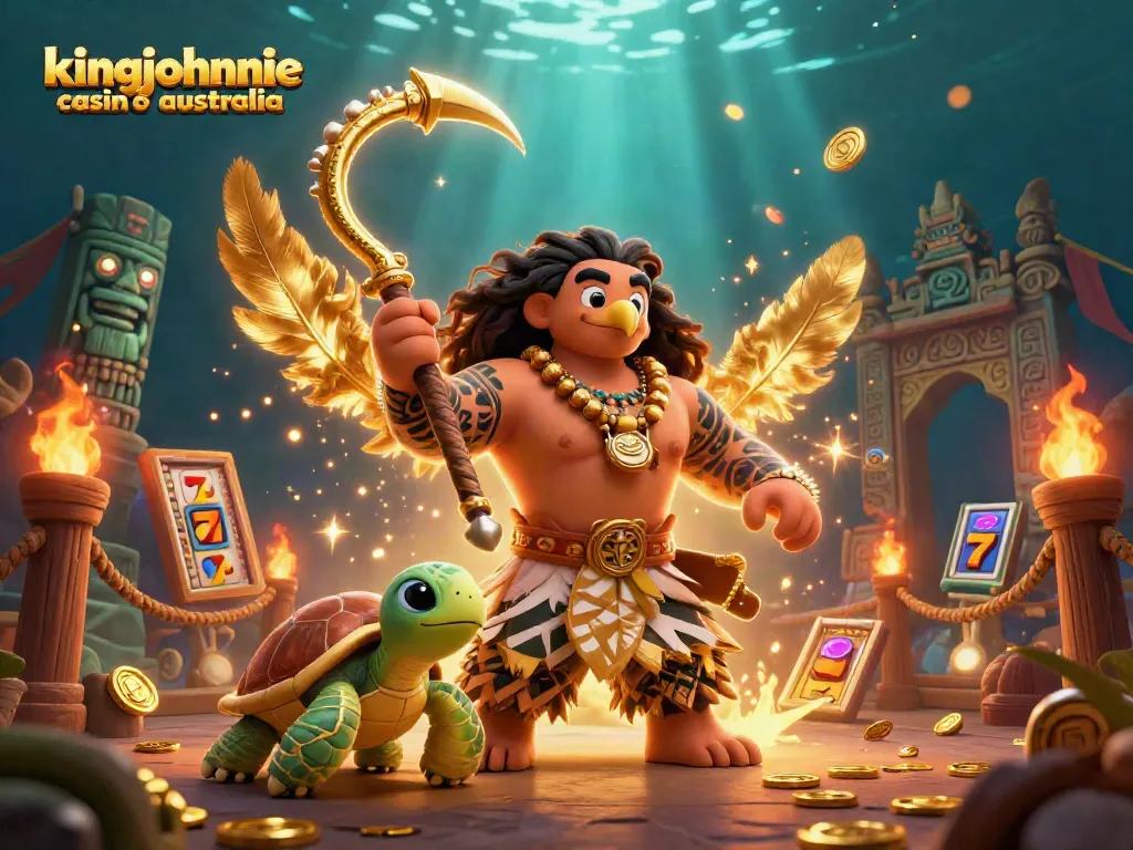 Experience the thrill at kingjohnnie casino australia with vibrant characters, slot reels, and energetic ambiance.