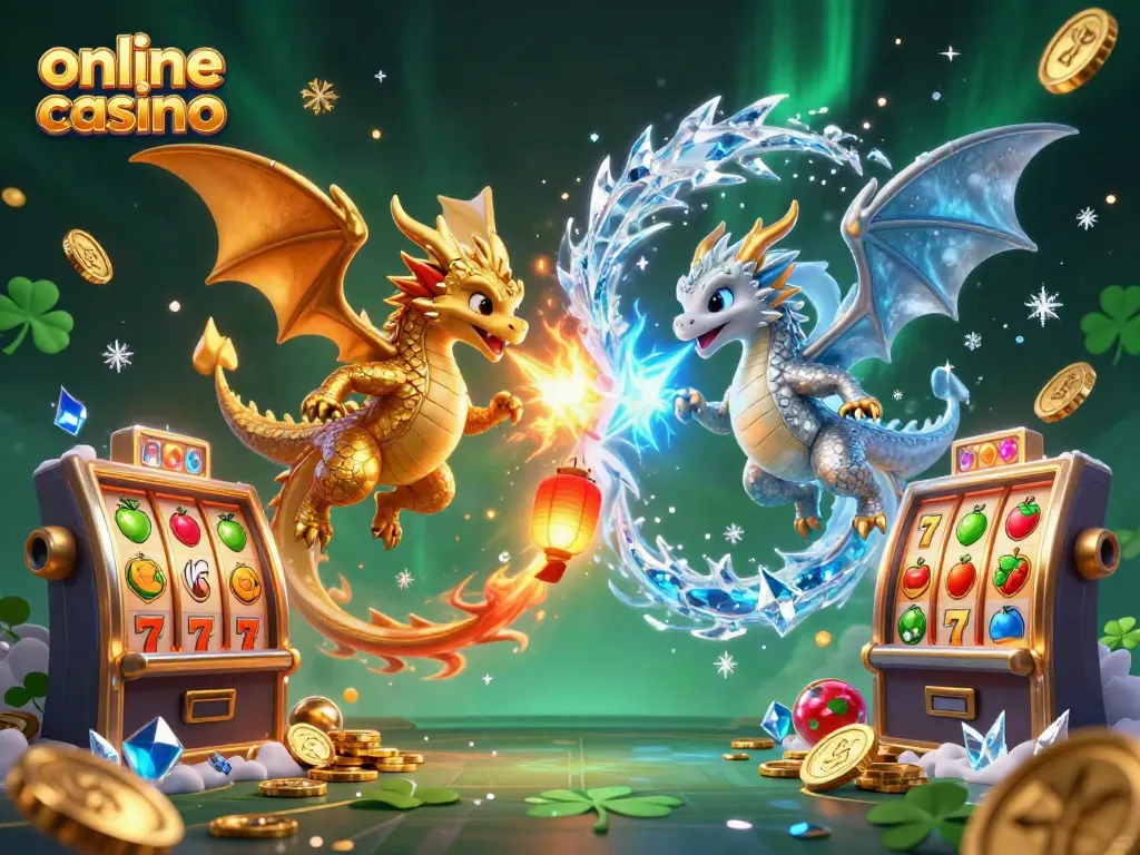 Experience the thrill of an online casino with our animated dragons and vibrant symbols.