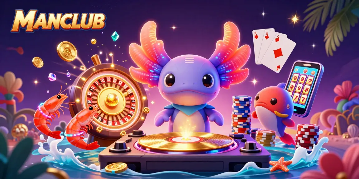 Experience the thrill of MANCLUB with vibrant gaming visuals and dynamic characters!