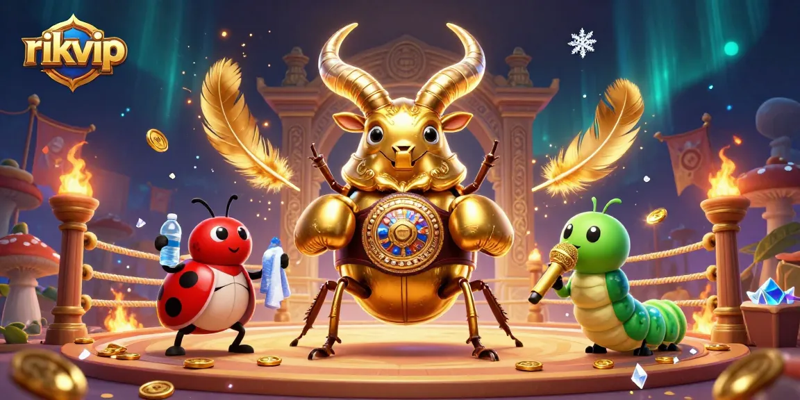 Engage in thrilling rikvip casino action surrounded by vibrant characters and game effects.