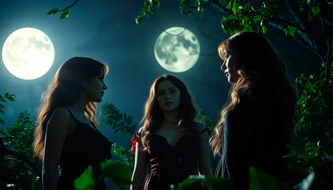 Watch Forbidden Fruits movie showcasing dramatic confrontation in a mystical setting.
