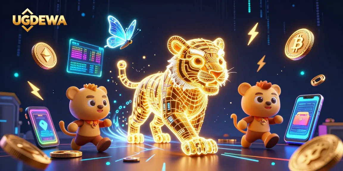 Engage with UGDEWA's thrilling slot experience featuring a golden tiger in a vibrant casino!