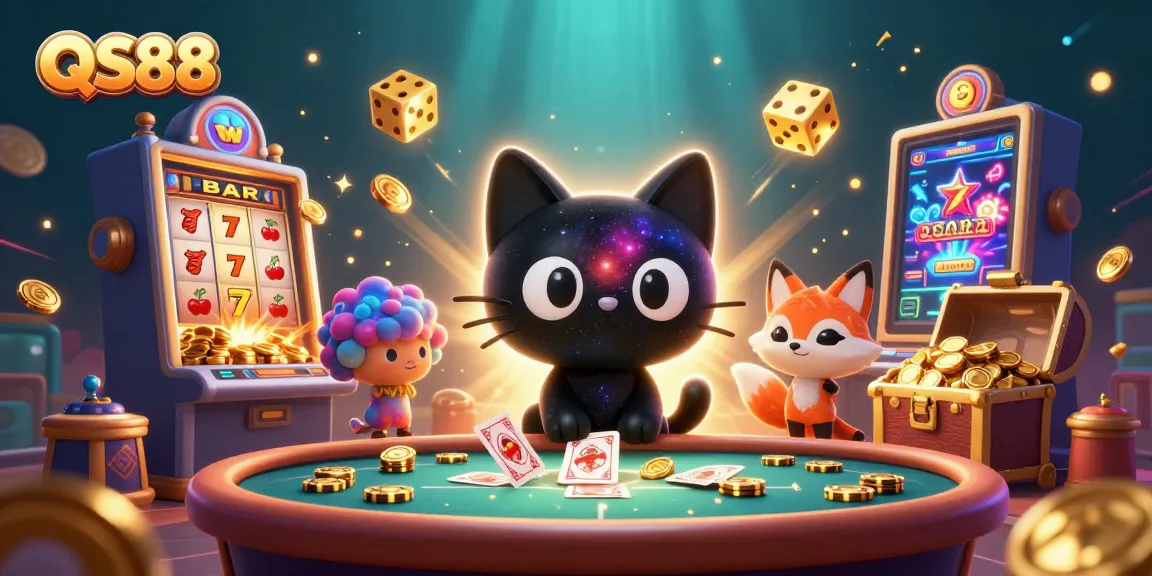 Experience the thrilling gaming action at QS88 with gambling charm and cosmic elements.