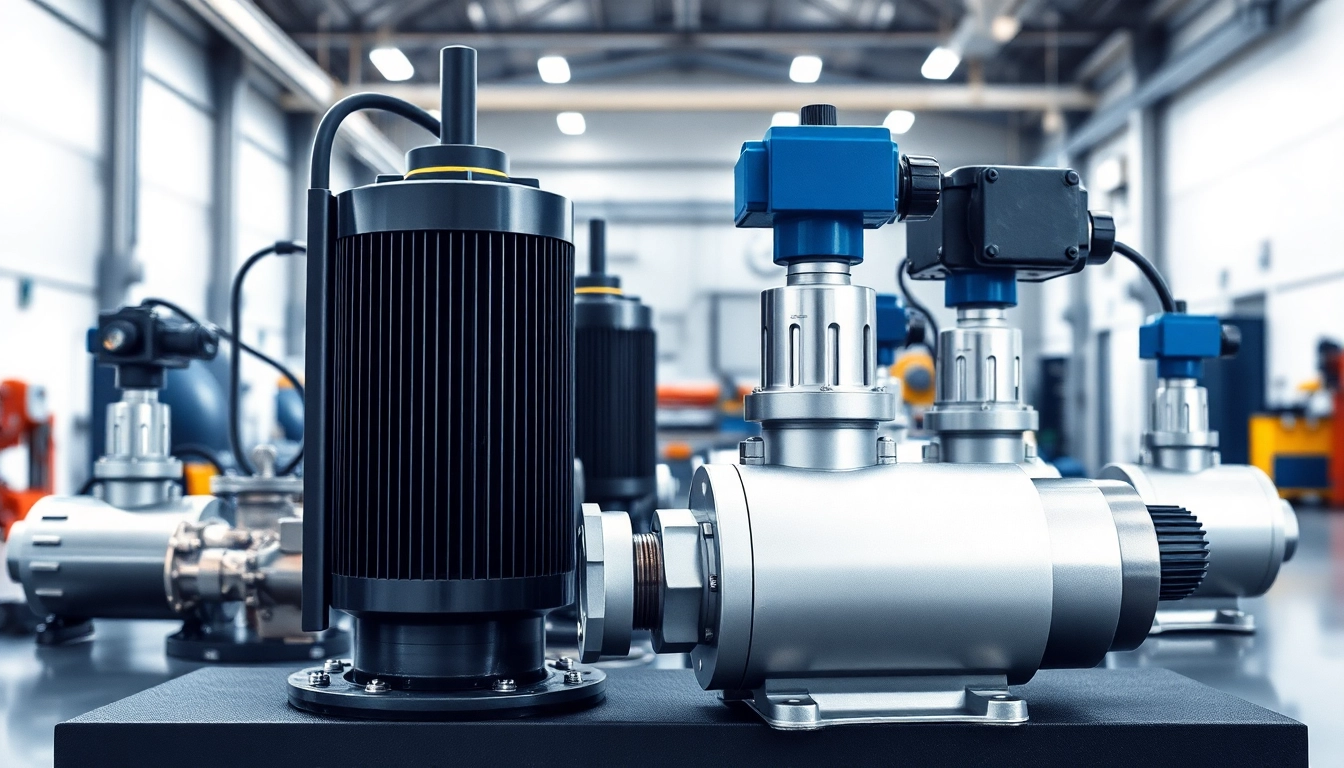 Custom hydraulic equipment displayed in a modern workshop environment, showcasing precision engineering.