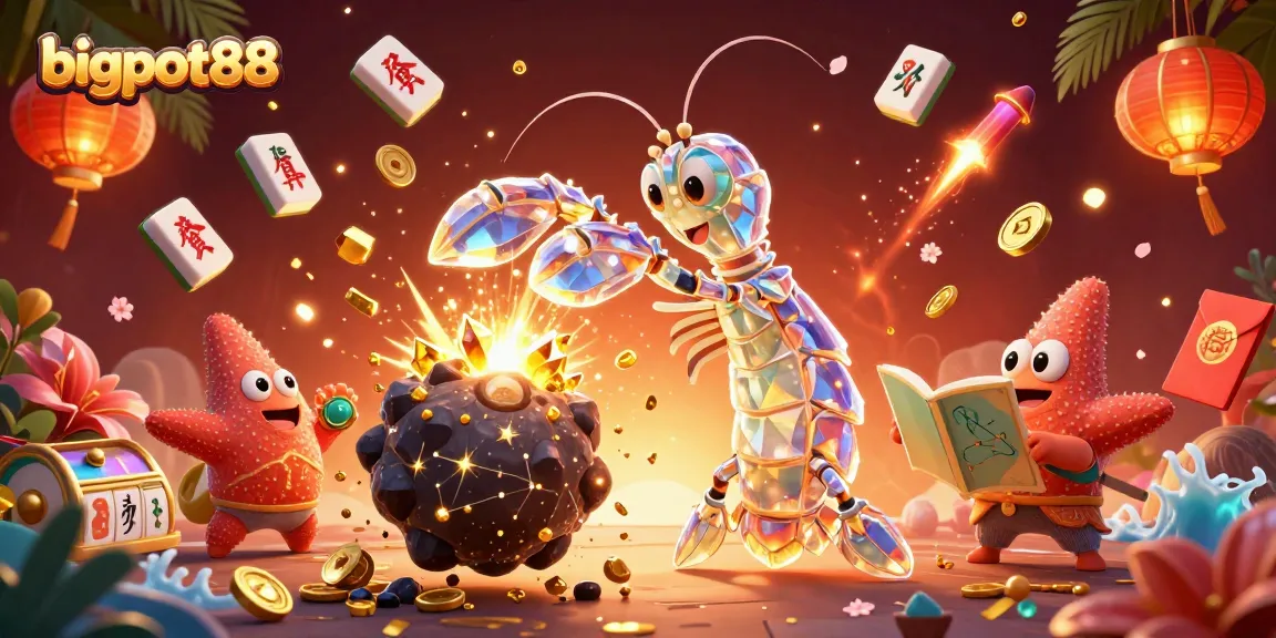 Menangkan permainan slot di bigpot88 dengan grafis menawan dan elemen khas kasino.