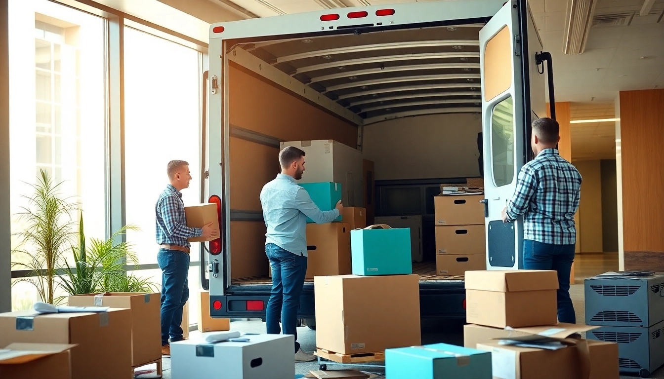 Organized professionals demonstrating Office Moving Services NYC by packing office items efficiently.