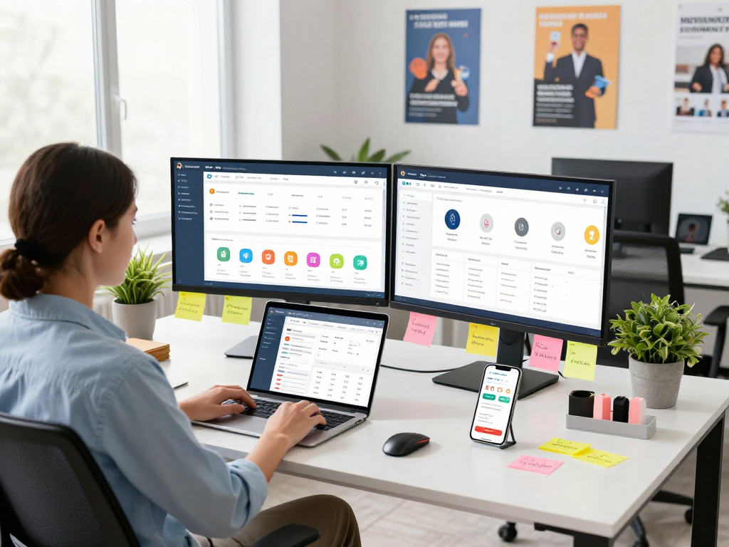 Buy app downloads through effective marketing strategies in a modern workspace.