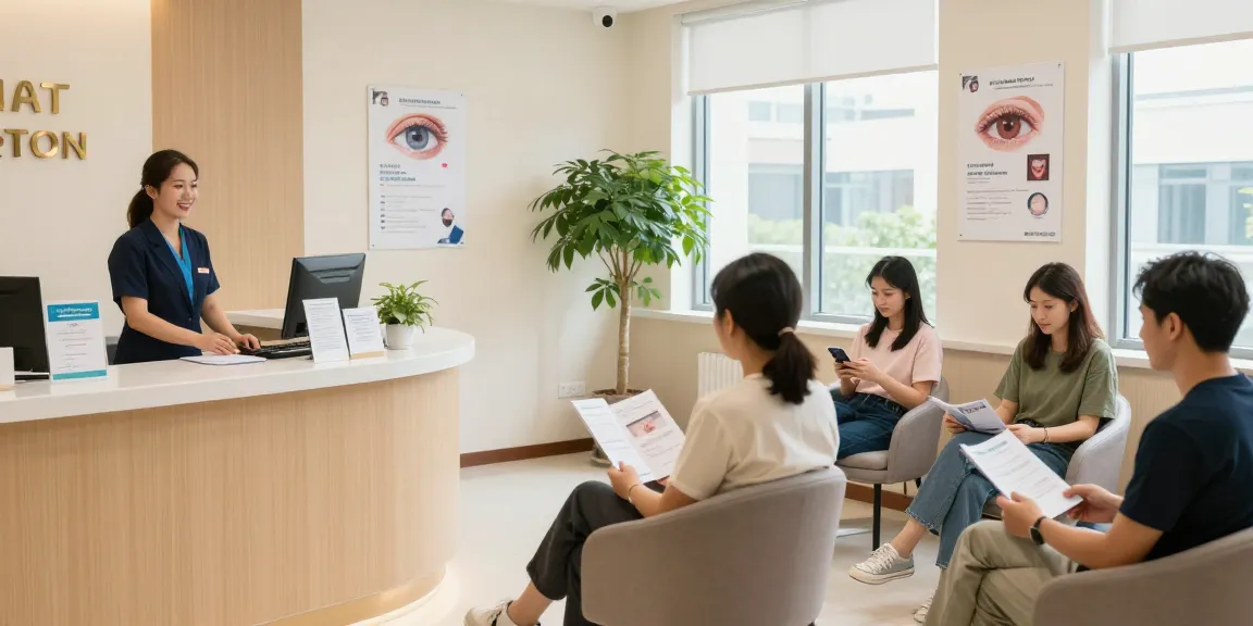 品川近視クリニックの口コミを知りたい方に最適な、目を大切にする温かいクリニックの待合室の様子。