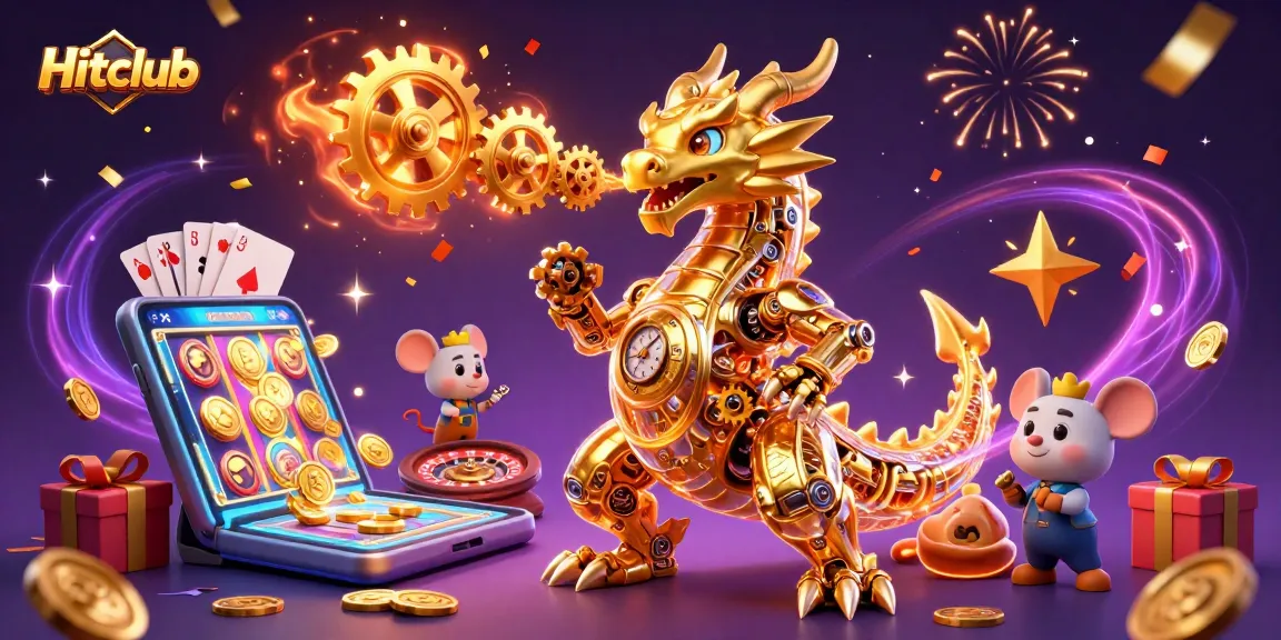 Experience thrilling action at Hitclub with a golden dragon and dynamic slot games.