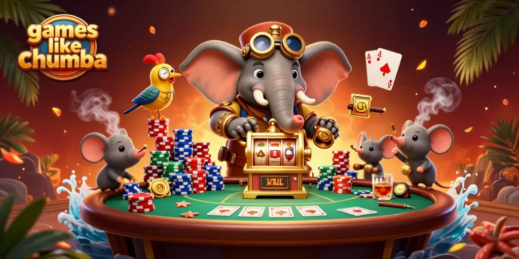 Play exciting games like Chumba with steampunk casino characters and vibrant slot machines.