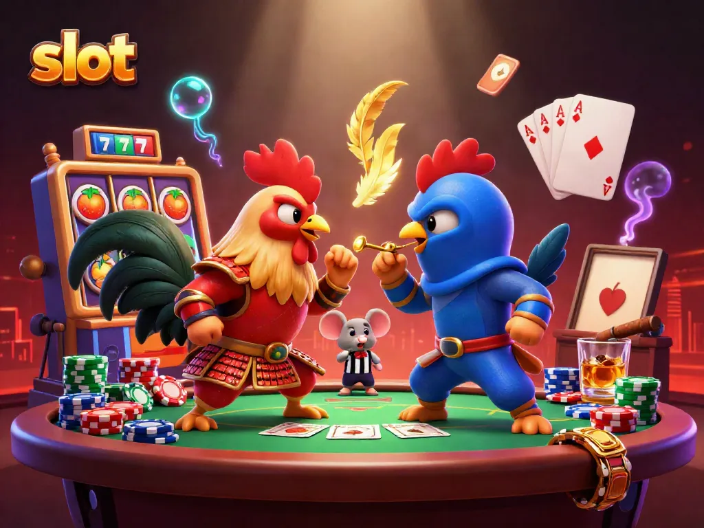 Engage in thrilling slot action with colorful symbols and vibrant casino elements.