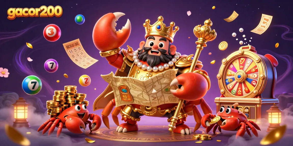 Menangkan jackpot di gacor200 dengan ilustrasi kasino yang penuh warna dan energik.