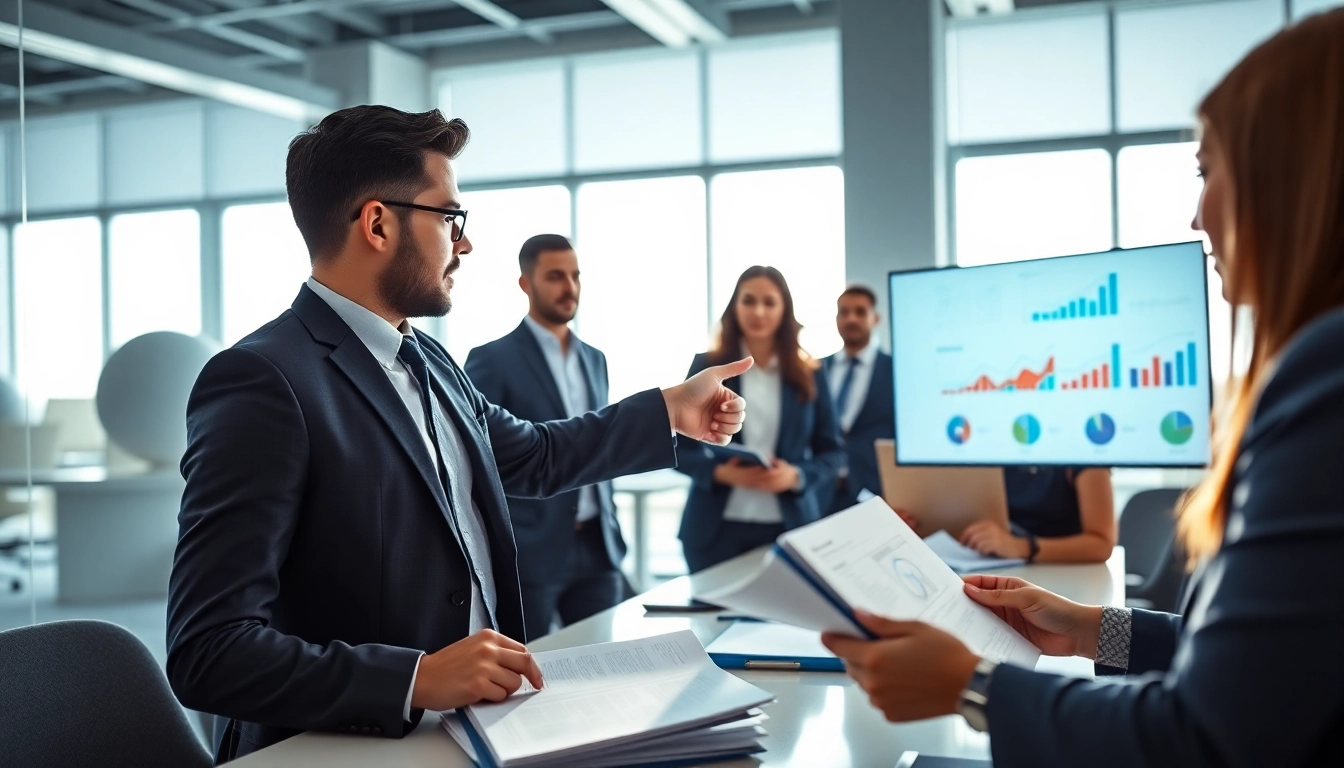 Transformando estrategias en agencia seo local España con un equipo diverso en una oficina moderna.