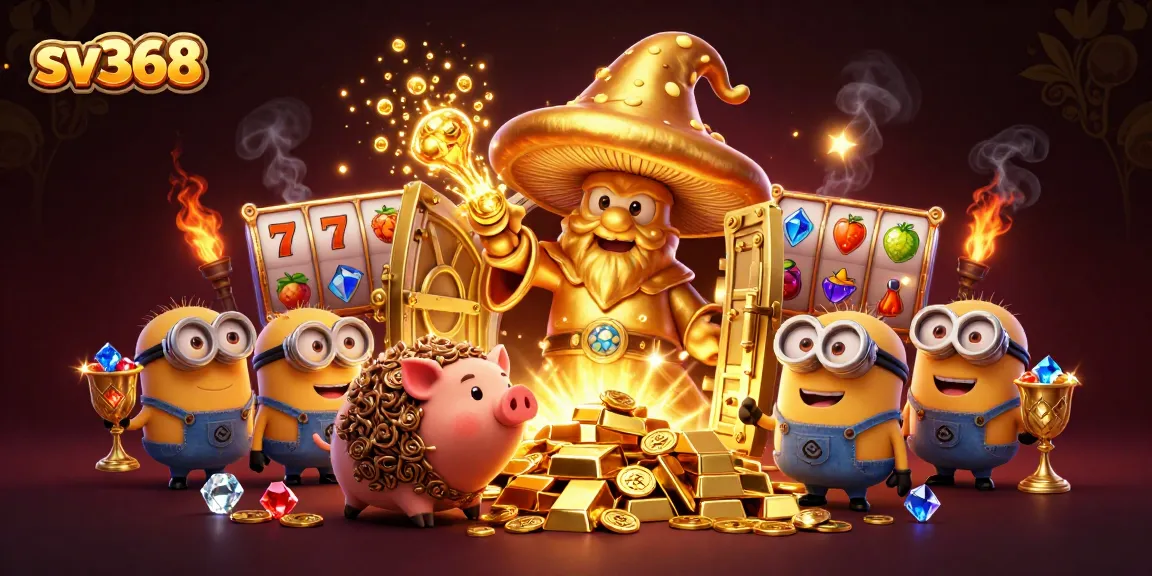 Transform your experience with sv368 as the magical mushroom wizard discovers treasures in a vibrant casino.