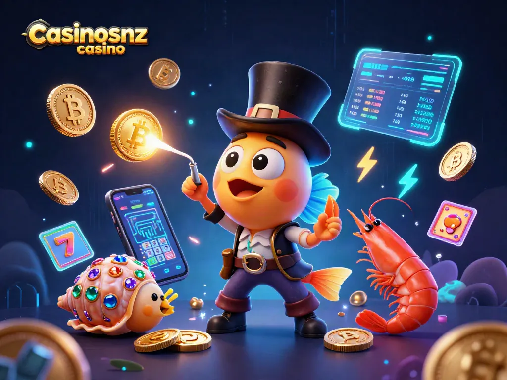 Experience thrilling wins at casinosnz casino with vibrant 3D characters and casino elements.