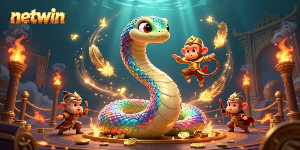 Experience the thrilling action of netwin with a vibrant 3D jungle scene featuring exotic characters.