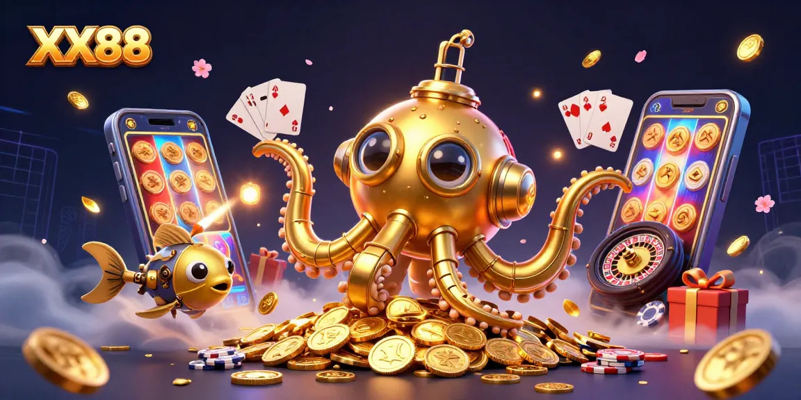 Engage with exciting games at XX88, featuring a dynamic scene of 3D gaming action.